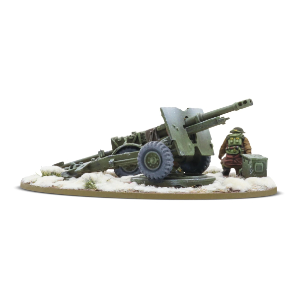 Bolt Action - 25-Pdr Light Howitzer With British Infantry (Winter) Crew